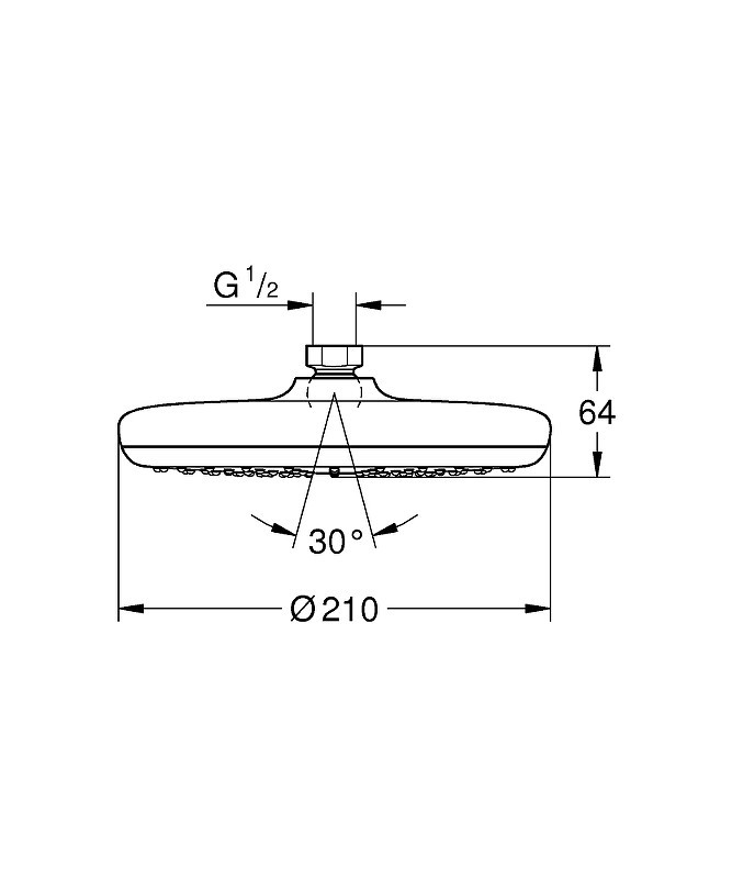 Верхний душ Grohe Tempesta 210 26408000 Хром