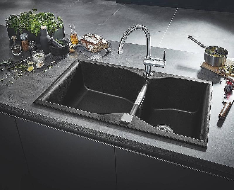 Кухонная мойка Grohe K700 90 31658AP0 Черный гранит