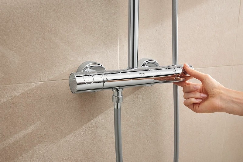 Душевая система Grohe Tempesta Cube 250 26689001 с термостатом