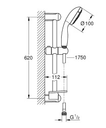Душевой гарнитур Grohe Tempesta New 28593002 Хром