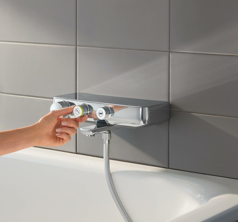 Смеситель для ванны Grohe Grohtherm SmartControl 34718000 с термостатом Хром