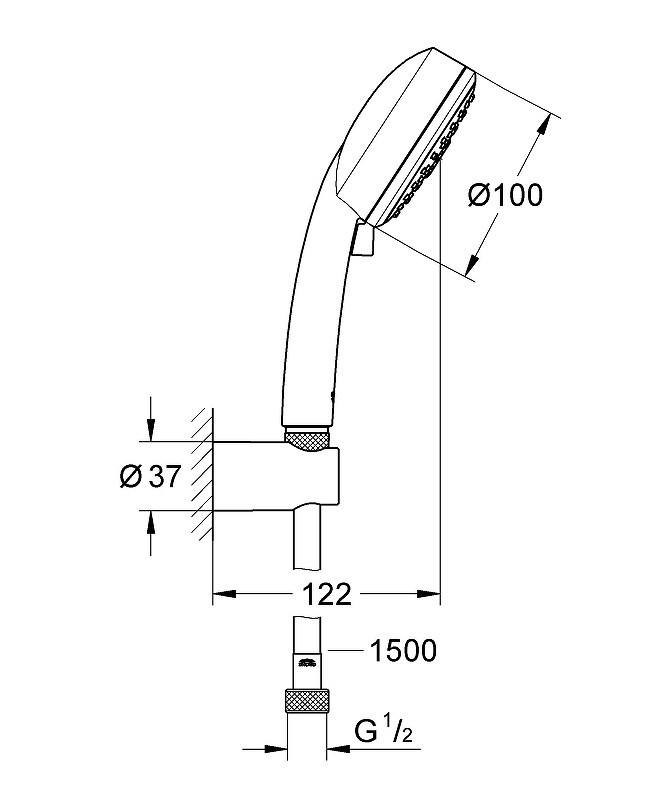 Душевой гарнитур Grohe Tempesta Cosmopolitan 100 27588002 Хром