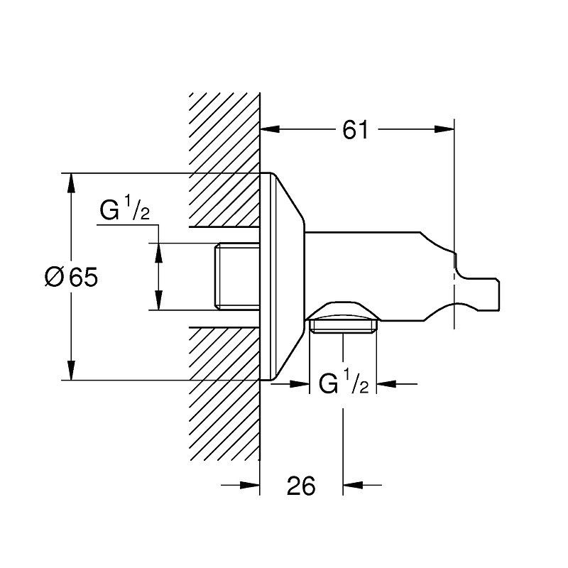 Шланговое подключение Grohe Sena 26333000