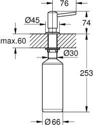 Дозатор для жидкого мыла Grohe Contemporary 40536000 Хром