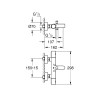 Смеситель для ванны Grohe Grohtherm 800 Cosmopolitan 34766000 с термостатом
