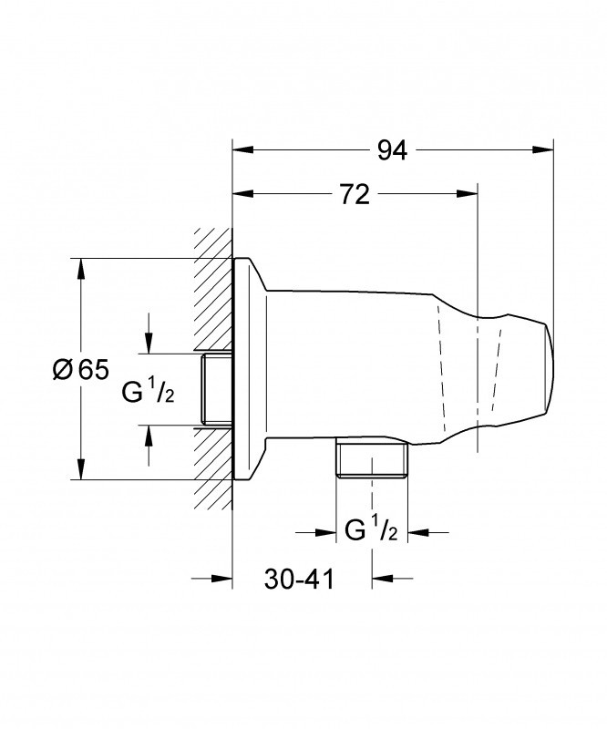 Шланговое подключение Grohe Movario 28406000 Хром