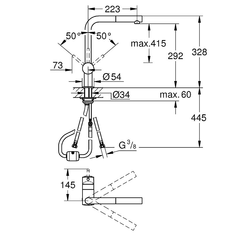 Смеситель для кухни Grohe Minta 32168000 Хром