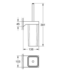 Ершик для унитаза Grohe Selection Cube 40857000 Хром
