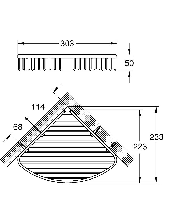 Полка-корзина Grohe BauCosmopolitan 40663001 Хром
