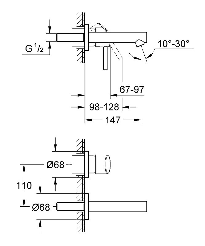 Смеситель для раковины Grohe Concetto new 19575001