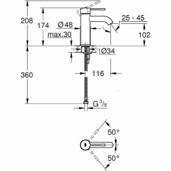 Смеситель для раковины Grohe Essence New 23590GN1 Холодный рассвет матовый