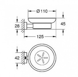 Мыльница Grohe Essentials Cube 40754001 Хром