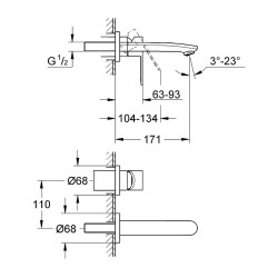 Смеситель для раковины Grohe Eurostyle Cosmopolitan 19571002