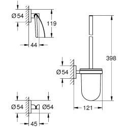 Набор аксессуаров для ванной Grohe Essentials 40407001