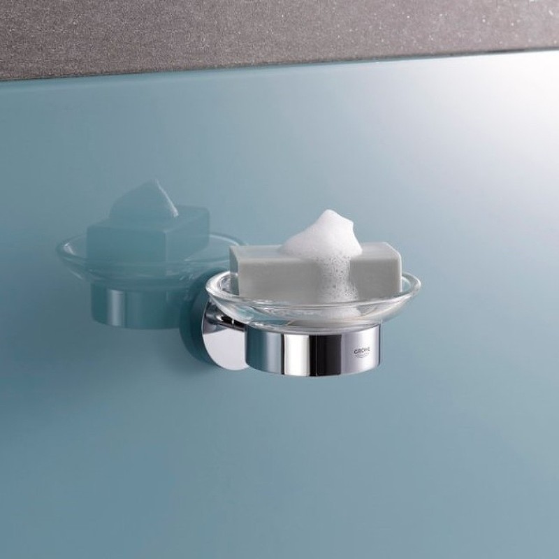 Мыльница Grohe Essentials 40368001 прозрачное стекло