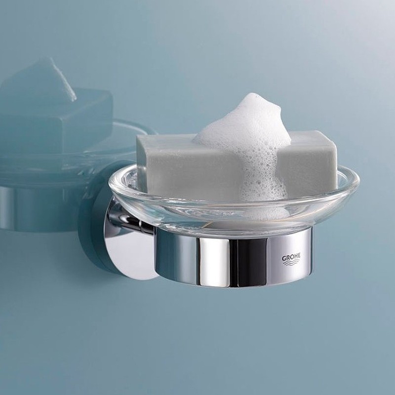 Мыльница Grohe Essentials 40368001 прозрачное стекло