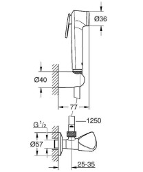 Гигиенический душ Grohe Tempesta-F 27514001 Хром