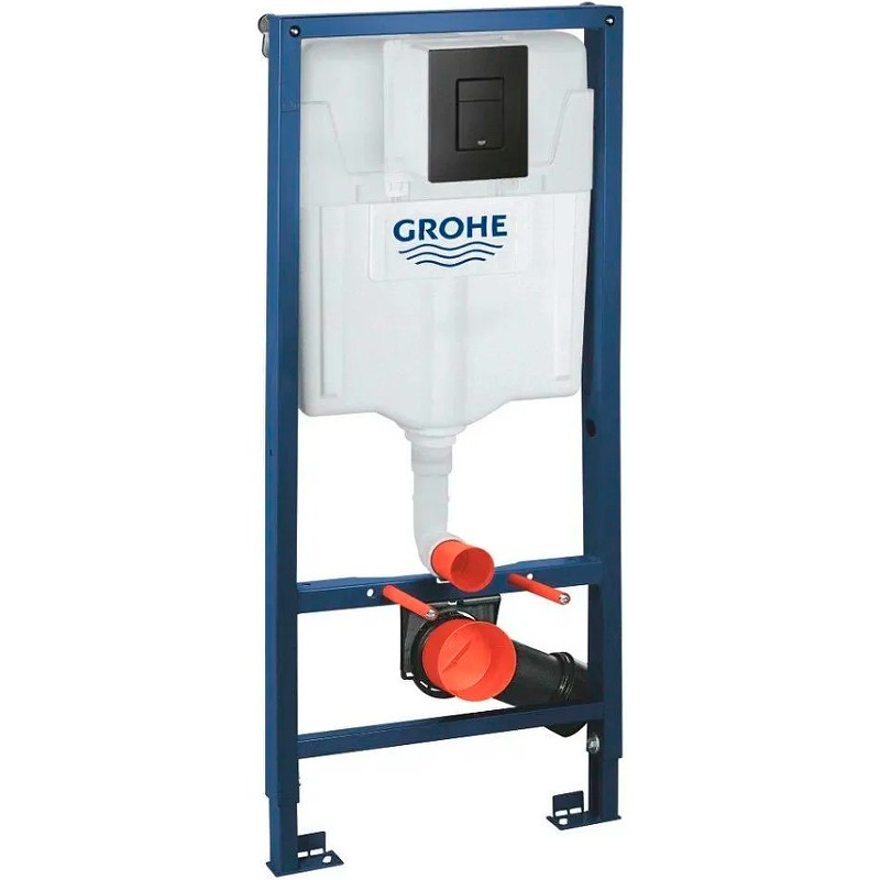 Инсталляция Grohe Rapid SL 38811KF0 для унитаза с Черной матовой клавишей смыва