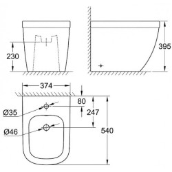 Биде Grohe Euro Ceramic 39340000 Альпин-белый