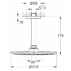 Верхний душ Grohe Rainshower Cosmopolitan 26063000 Хром