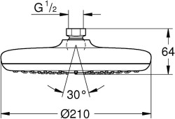 Верхний душ Grohe Tempesta 210 26410000