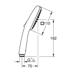Ручной душ Grohe Tempesta Cube 267462433 цвет Черный матовый