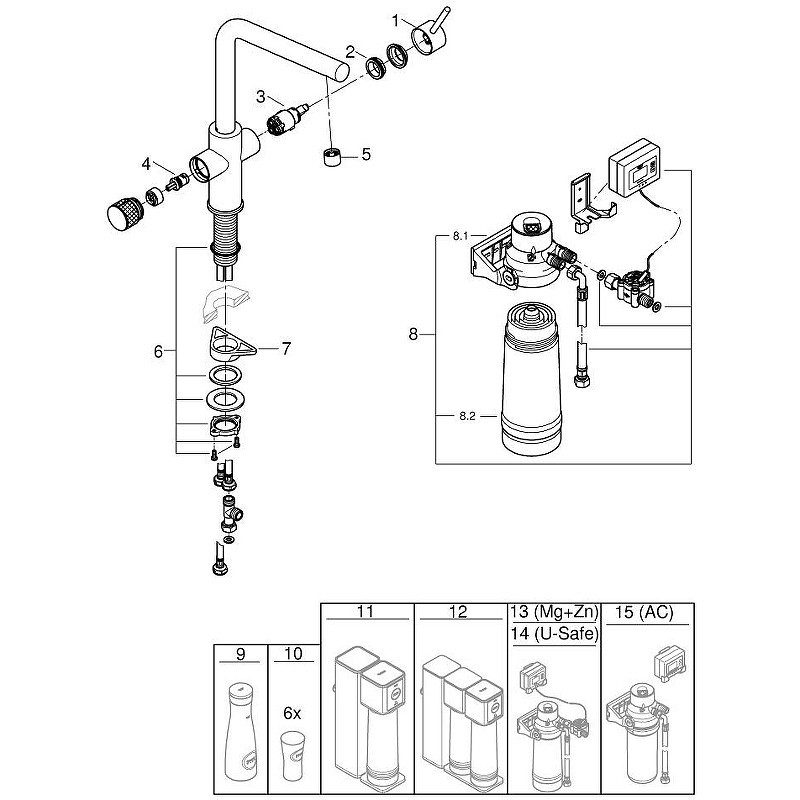 Смеситель для кухни Grohe Blue Pure 30589000 Хром