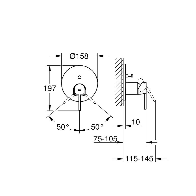 Смеситель для душа Grohe Plus 24060003