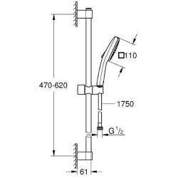 Душевой гарнитур Grohe Tempesta Cube 110 26748003