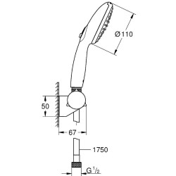 Душевой гарнитур Grohe Tempesta 110 2760130E Хром