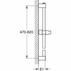 Душевая штанга Grohe Tempesta 27523001 Хром