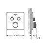 Смеситель для душа Grohe Grohtherm SmartControl 29156LS0 с термостатом Белая луна