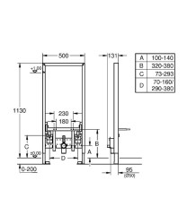 Инсталляция Grohe Rapid SL 38553001 для биде Синяя