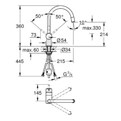 Смеситель для кухни Grohe Minta 32918000 Хром