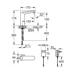 Смеситель для раковины Grohe Eurosmart Cosmopolitan E 36421000