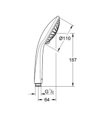 Ручной душ Grohe Euphoria 27222000 Хром