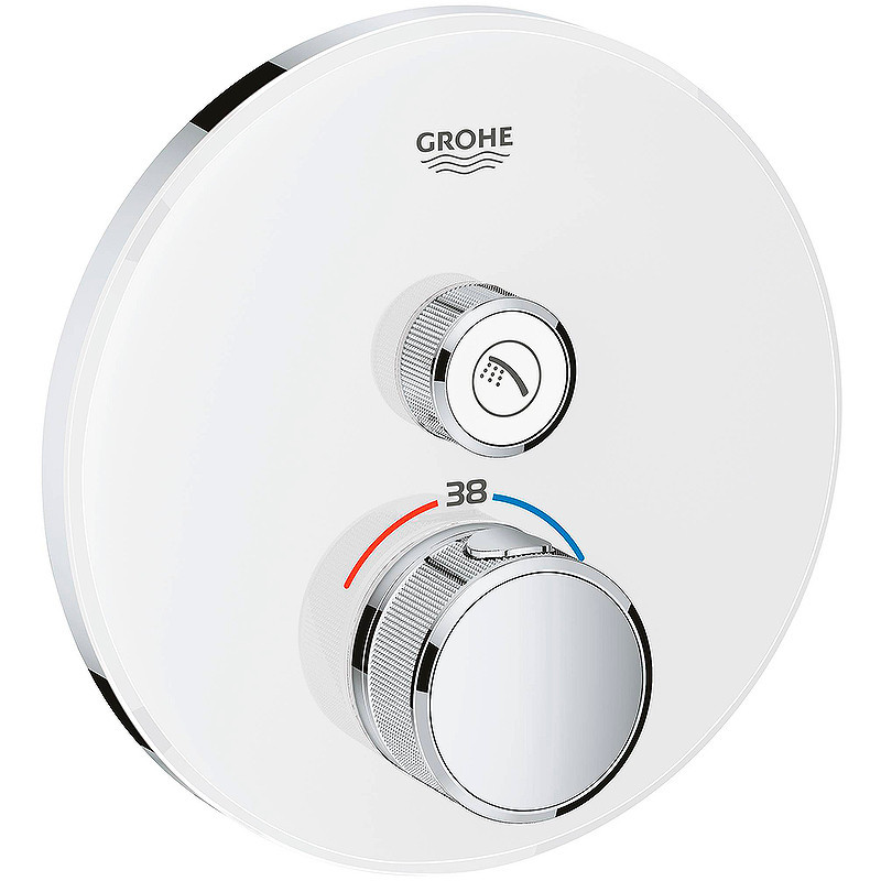 Смеситель для душа Grohe Grohtherm SmartControl 29150LS0 с термостатом Белая луна