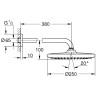 Верхний душ Grohe Tempesta 250 Cube 26668000 Хром