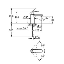 Смеситель для раковины Grohe Eurosmart Cosmopolitan 23327KW0