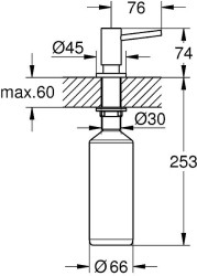 Дозатор для жидкого мыла Grohe Cosmopolitan 40535DC0 Суперсталь