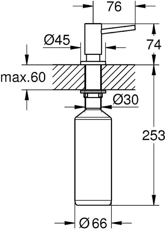 Дозатор для жидкого мыла Grohe Cosmopolitan 40535DC0 Суперсталь