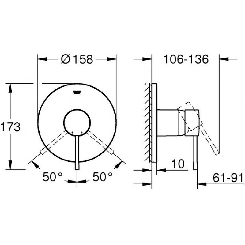 Смеситель для душа Grohe Essence 24057001 Хром