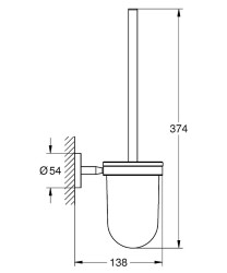 Ершик для унитаза Grohe BauCosmopolitan 40463001 Хром