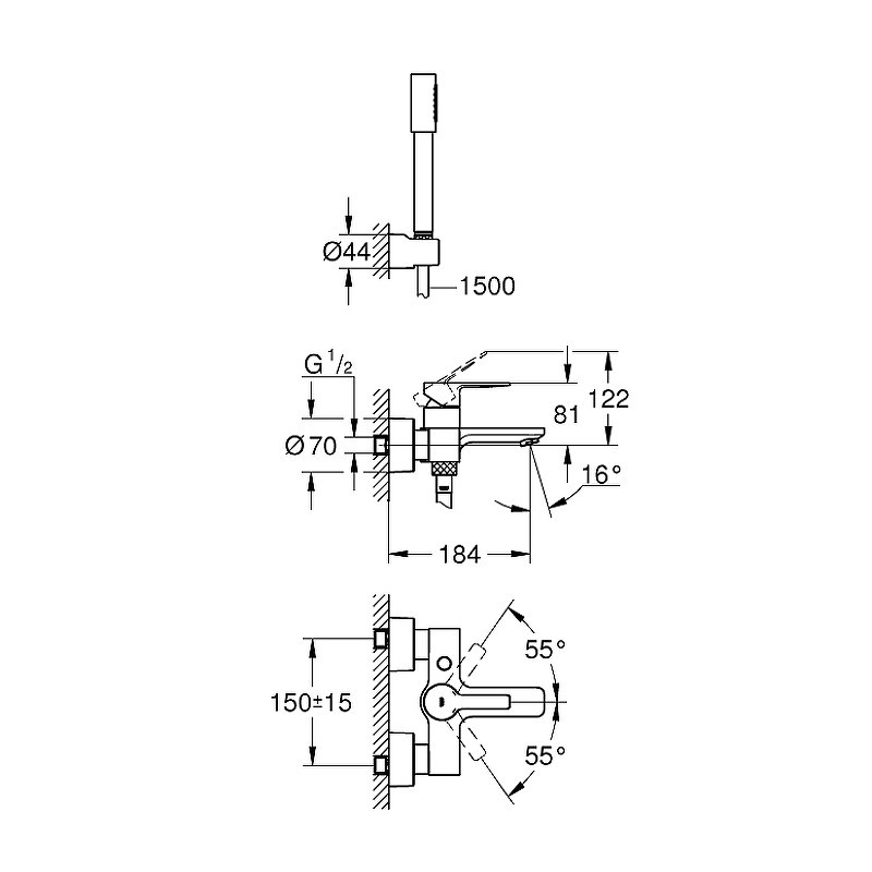 Смеситель для ванны Grohe Lineare 33850001