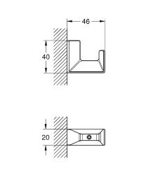Крючок Grohe Selection Cube 40782000 Хром