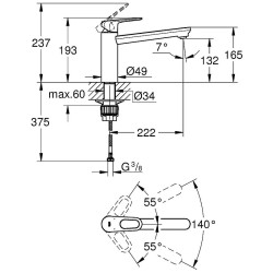Смеситель для кухни Grohe BauFlow 31688000 Хром