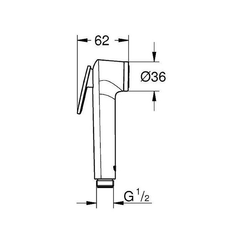Гигиенический душ Grohe BauEdge 129188 цвет Хром