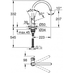 Смеситель для кухни Grohe BauClassic 31234001