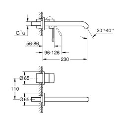 Смеситель для раковины Grohe Essence+ 19967001 Хром