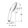 Ручной душ Grohe Tempesta 261612433 цвет Черный матовый